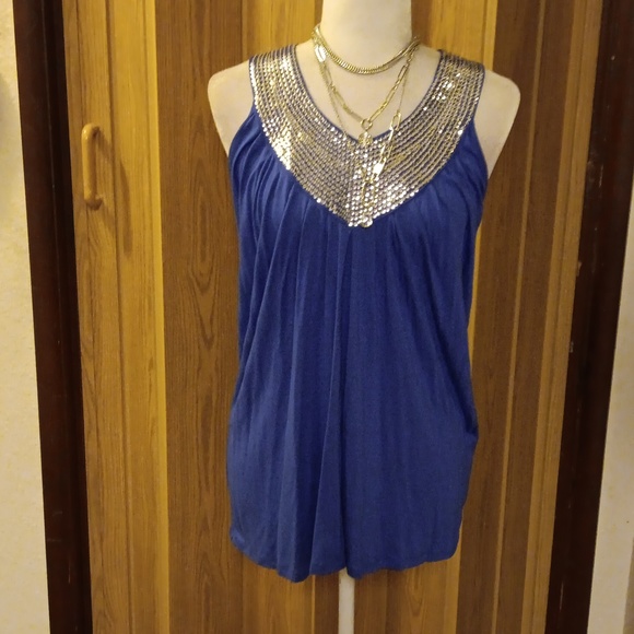 C.OLIVER BLUE SEQUENCE TOP - Picture 1 of 5